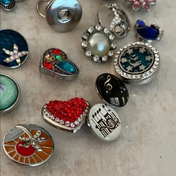 Colorful Snap Button Charms Collection Rings - Picture 5 of 6